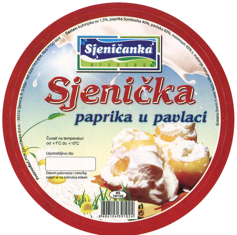 Paprika in Sauer Rahm 1 kg - Troglav Shop